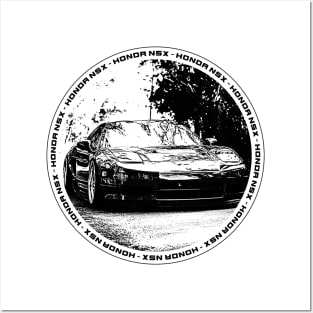 HONDA NSX Black 'N White 4 Posters and Art